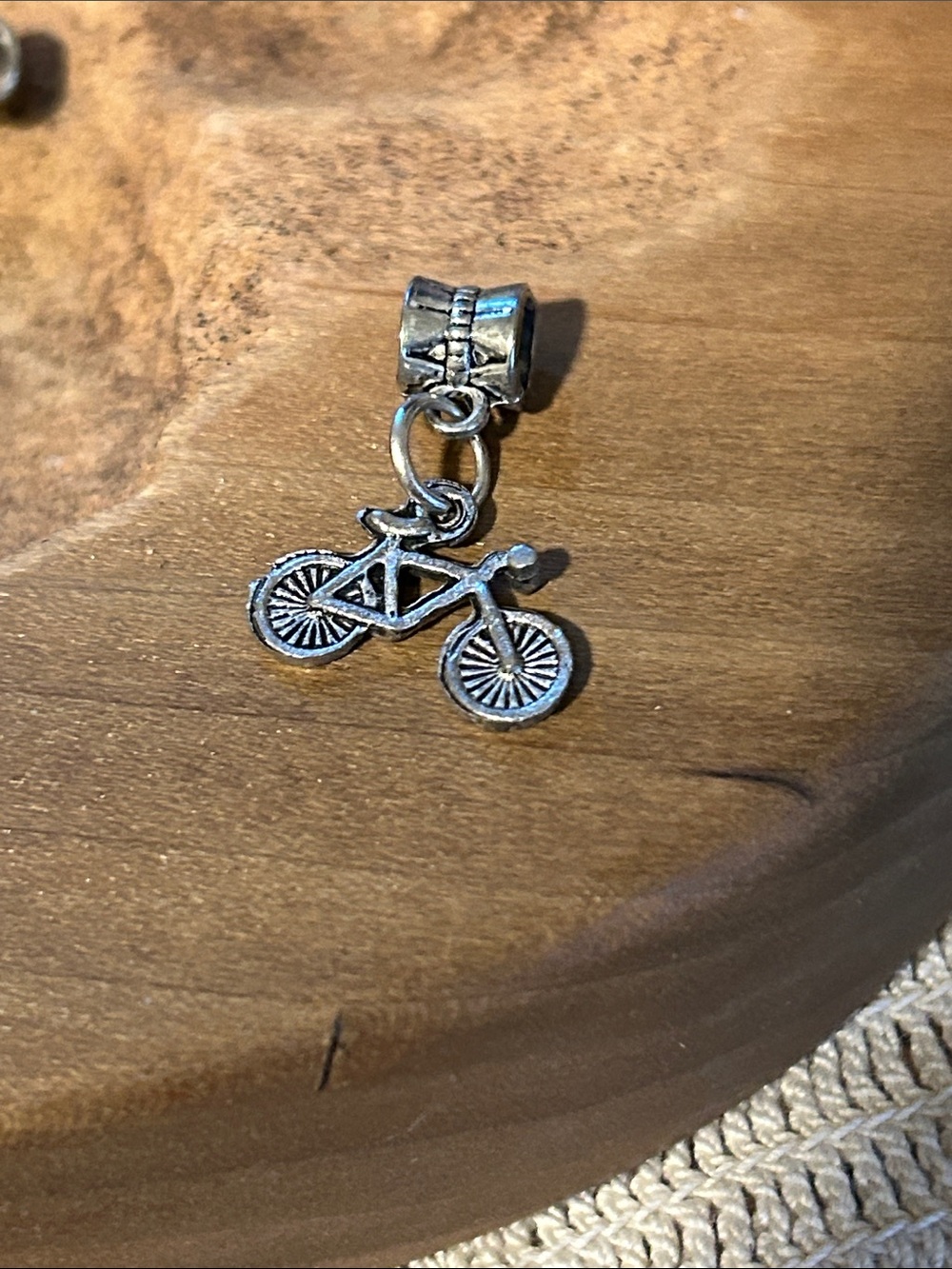Silver Bicycle Charm Pendant